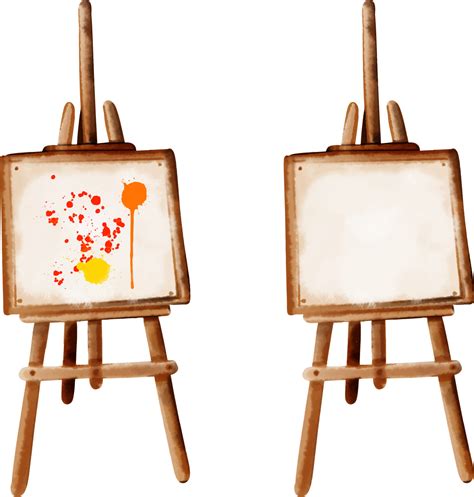 Drawing easel. Vector watercolor drawing made by hand. 13531370 Vector ...