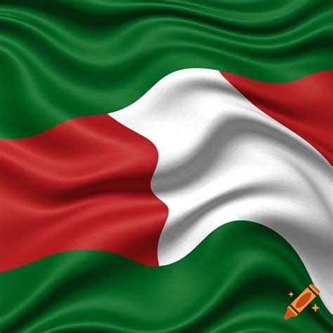 Waving Italian flag with green, white, and red stripes. on Craiyon