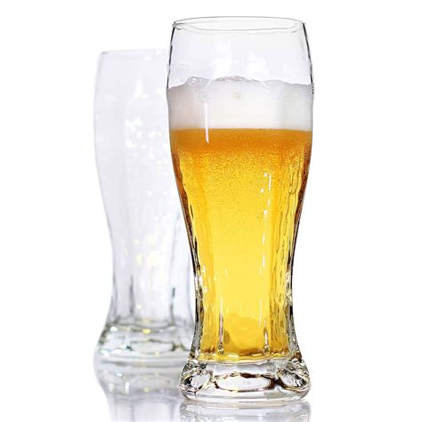 Buy Beer Glasses for Pilsner 16oz Crystal Craft Wheat Beer Glasses ...