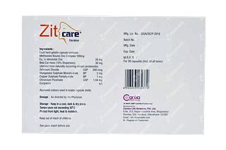 Zitcare | Order ZITCARE 100 MG CAPSULE 30 Online at Truemeds