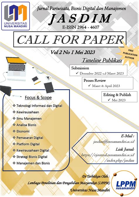 Call For Paper – JASDIM Nusa Mandiri Vol 2 No 1 Mei 2023 – LPPM UNIVERSITAS NUSA MANDIRI