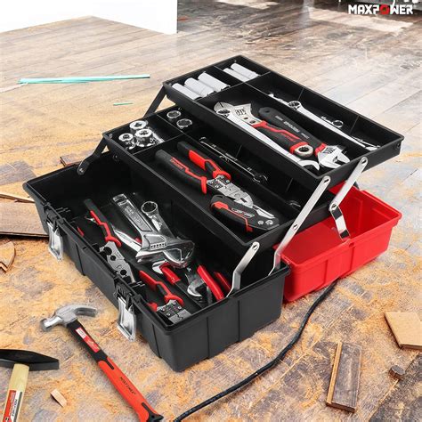 MAXPOWER 16-Inch Tool Box, Three-Layer Folding India | Ubuy