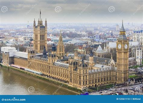 A shot of the Houses of Parliament including the Elizabeth Tower which houses Big Ben