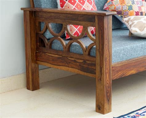 Delhi Sheesham Wood 3 Seater Sofa