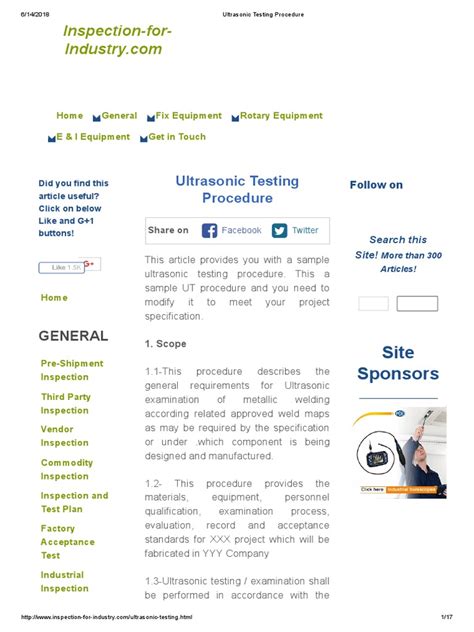 Ultrasonic Testing Procedure 的图像结果