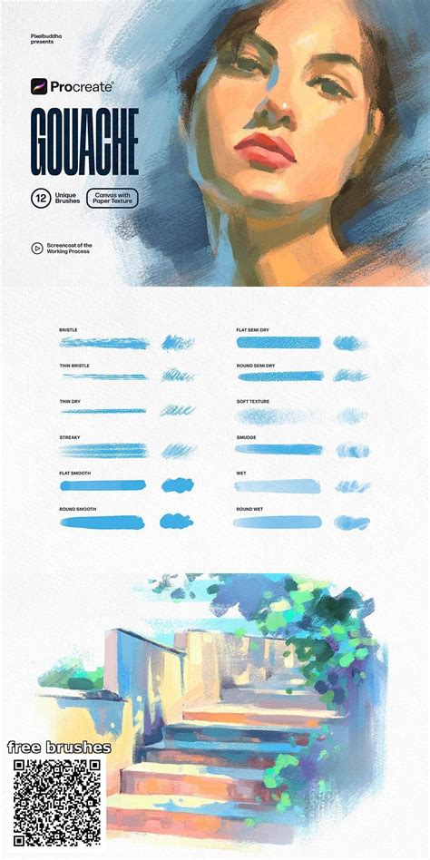 Procreate 2025 Gouache Brushes: The best set for digital painting ️ ...