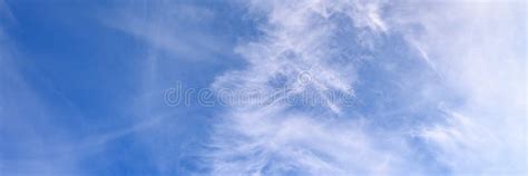 Bright Blue Sky with Cloud. Banner.. Stock Photo - Image of banner ...