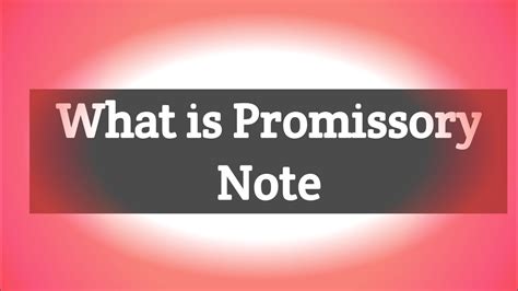Image result for Promisary Notes Explained