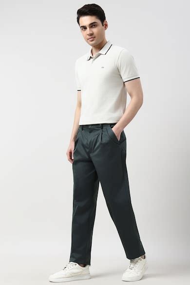 Buy Men Green Solid Regular Fit Chino Casual Trousers Online - 865580 ...
