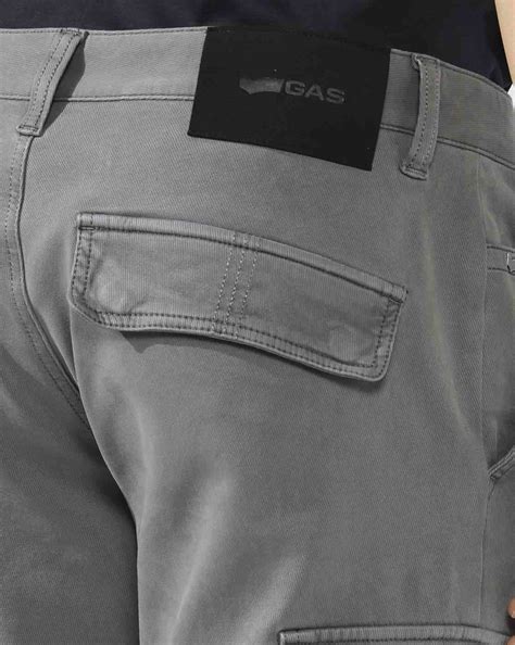 Straight Fit Mid Rise Grey Cargo Trousers