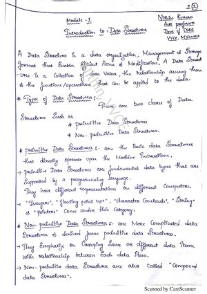 Module 1-Tribology - data structures - Studocu