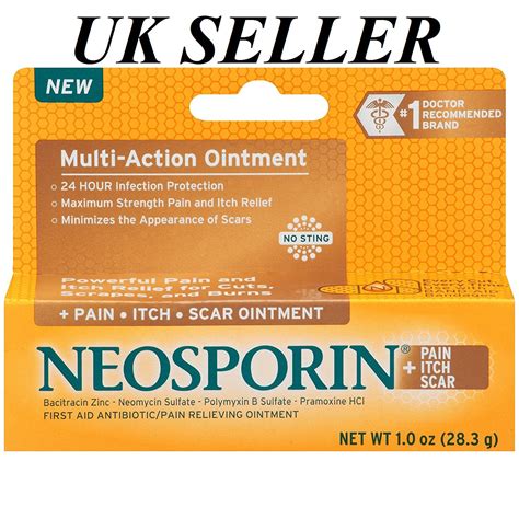 Neosporin + Pain, Itch, Scar Antibiotic Ointment, 1 Oz*UK SELLER*