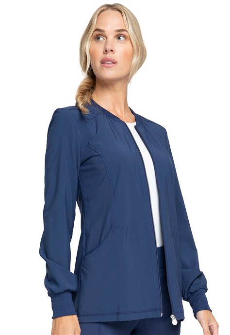 Navy Cherokee Infinity Zip Front Scrub Jacket CK370A NYPS – Scrubs Select