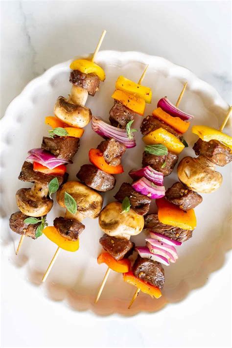 How to Make the Easiest Steak Kabobs on the Grill | Julie Blanner