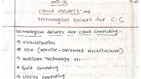 CC Unit-2: Cloud Models and Technological Drivers in Virtualization ...
