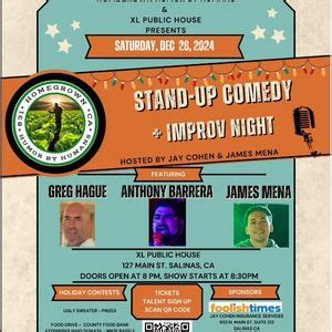 HHH Holiday Comedy Showcase DEC 28 @ XL PUBLIC HOUSE , XL Publichouse ...