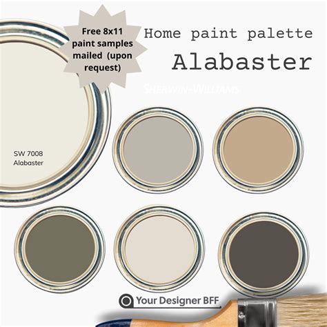 SW 7008 Alabaster Complementary Color Palette for Sherwin Williams ...