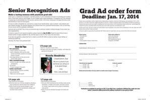 Fillable Online svsd410 Grad Ad order form - svsd410 Fax Email Print ...