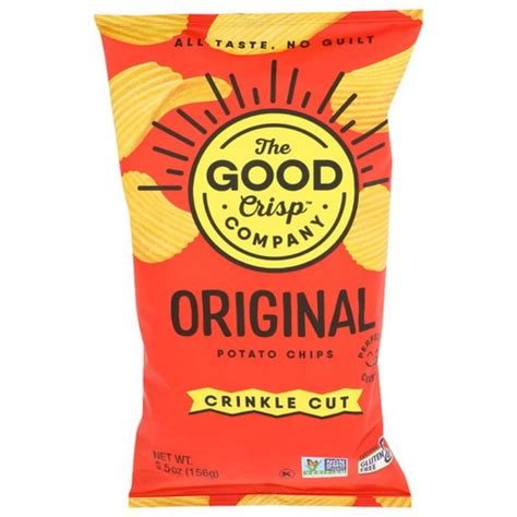 The Good Crisp Company Original Crinkle Cut Potato Chips 5.5 oz Pack of ...