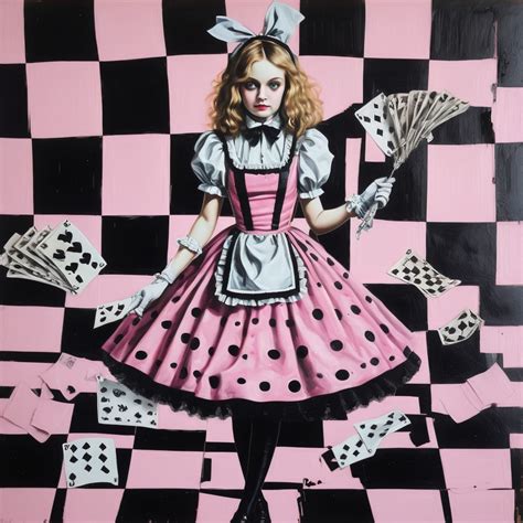 Pink Victorian Alice in Wonderland Painting | Stable Diffusion Online