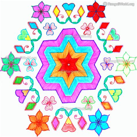 Star kolam designs gallery