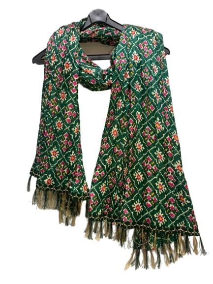 Buy AKSHADEEP Women's Bandhani & Patola Print Art Silk Dupatta ...