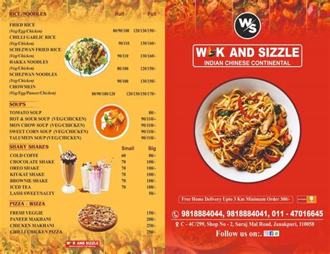 Menu at Wok And Sizzle, New Delhi