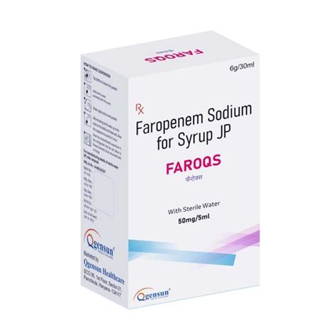 FAROQS - Each 5 ml Syrup Contains : Faropenem- 50 mg - Qgensun Healthcare