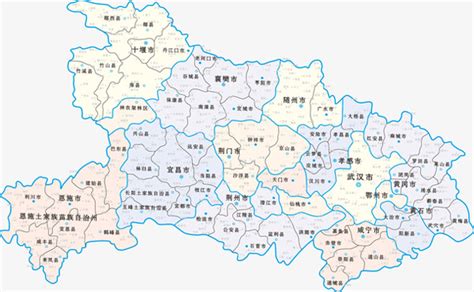 湖北省矢量地图_素材中国sccnn.com
