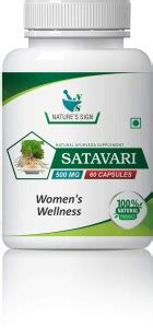 nature's sign Satvari Women's Wellness, 60 Capsules 500mg (Pack of 1 ...