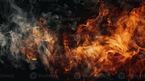 Fire flames texture on isolated black background. Perfect texture ...