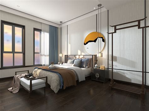 新中式，卧室的“东情西韵”|空间|室内设计|半条鱼小雪 - 原创作品 - 站酷 (ZCOOL)