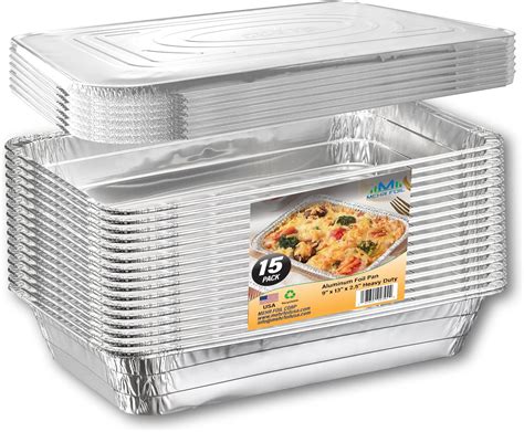 Amazon.com: 9x13 Aluminum Pans with Lids Disposable Aluminum Foil Pans ...