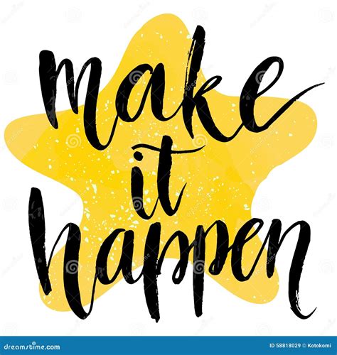 Only You Can Make It Happen Poster Cartoon Vector | CartoonDealer.com #58587949