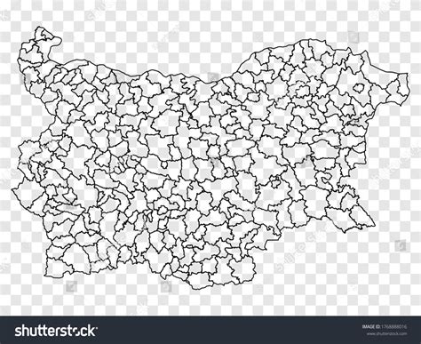 Mapa en blanco República de Bulgaria.: vector de stock (libre de regalías) 1768888016 | Shutterstock