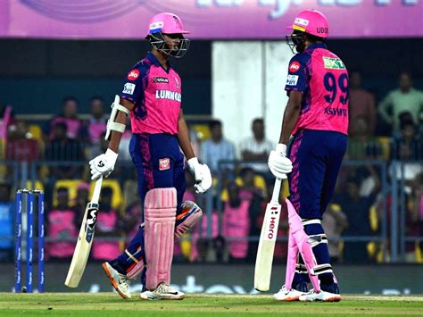 RR batters Yashasvi Jaiswal and Ravichandran Ashwin during the IPL 2023 ...