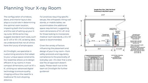X Ray Room Dimensions