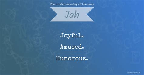 Jah Meaning