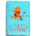 TurtleLittle, Cotton, Winnie The Poo Personalised Kids Bath Towel, 500 ...