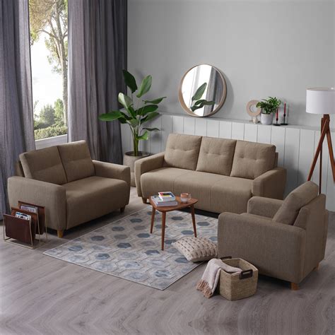 Buy Sleepyhead Yolo 1 Seater Brown Fabric Sofa Online at Best Price