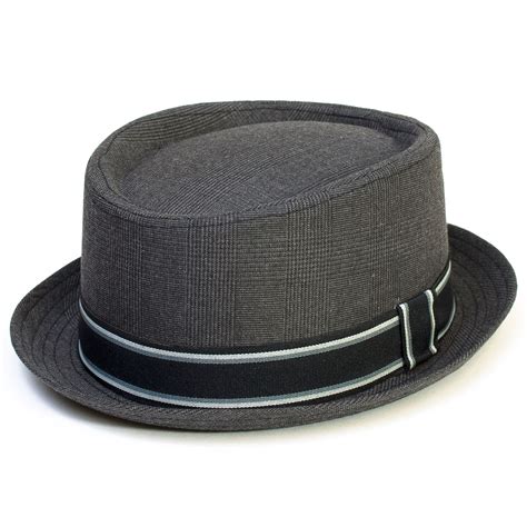 Mens Women Pork Pie Trilby Fedora Porkpie Hat Cap with Band New