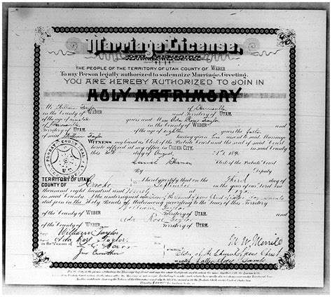 Weber County, Utah, "Marriage Licenses 1887-1946": certificate no. 493 ...
