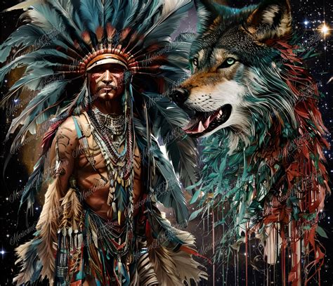 Native American Wolf Tribal
