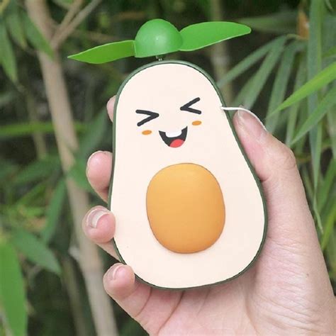 Avocado Cartoon Small Fan Outdoor USB Portable Charging Fan (Laugh ...
