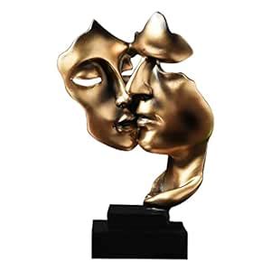 Buy ATORSE® Abstract Human Face Sculpture Keep Silence Figurine Statue ...