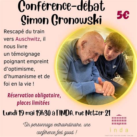 Soirée Simon Gronowski, Rue Netzer, 21, Arlon, Belgique, 19 May 2025 ...