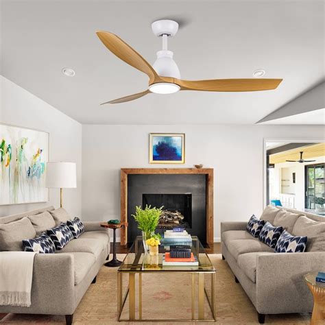 YUHAO Splenda 52-in White with Distressed Blades Color-changing ...