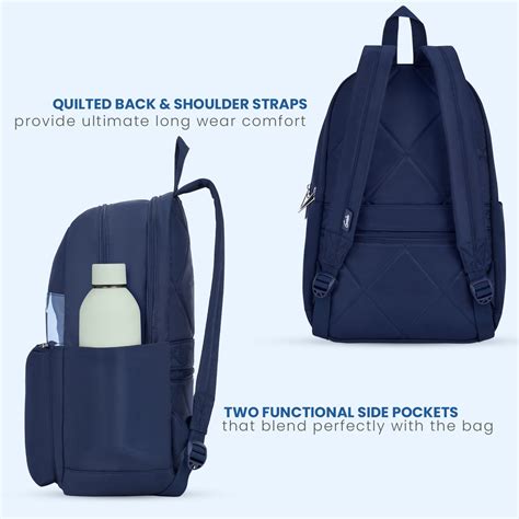 Buy Genie Tiffany 22L Navy Blue Laptop Backpack Online