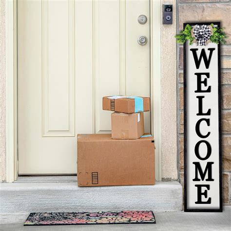 Amazon.com : 3D Outdoor Welcome Sign for Front Porch Standing 45"X9 ...