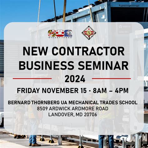 Steamfitters UA Local 602 on LinkedIn: Join us for our New Contractor ...